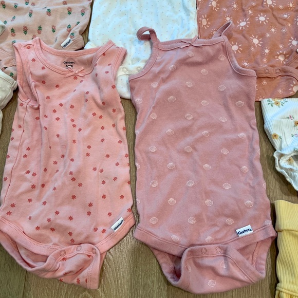 12M Baby Girl Spring Bundle | 11 Piece Gerber Bodysuits + Bloomers - Picture 5 of 7